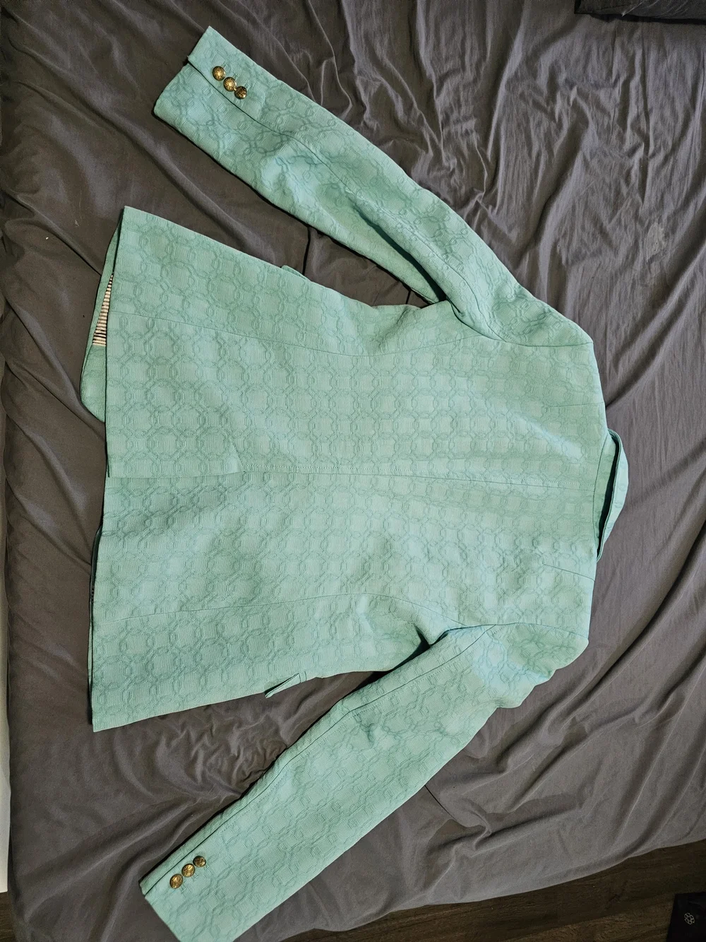 Banana Republic Mint Blazer with Gold Buttons
